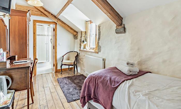 Room 5, sleeps 1 with a single bed & a shower en-suite